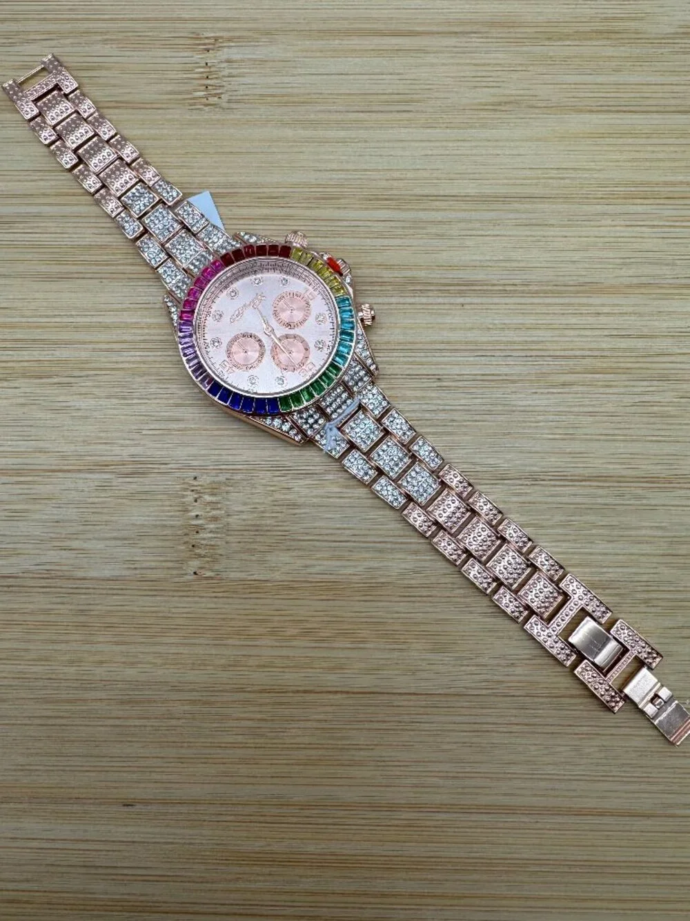 ED HARDY Ladies Metal Bracelet Analog Watch, Shiny Rose Gold, 40mm, Analog Watch